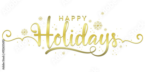 Happy holidays lettering, Happy Holidays card