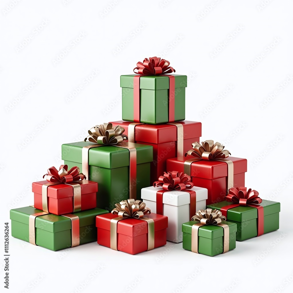 Colorful gift boxes with shiny ribbons stacked together for a festive and joyful occasion. Colorful gift boxes with shiny ribbons stacked together for a festive and joyful occasion.
