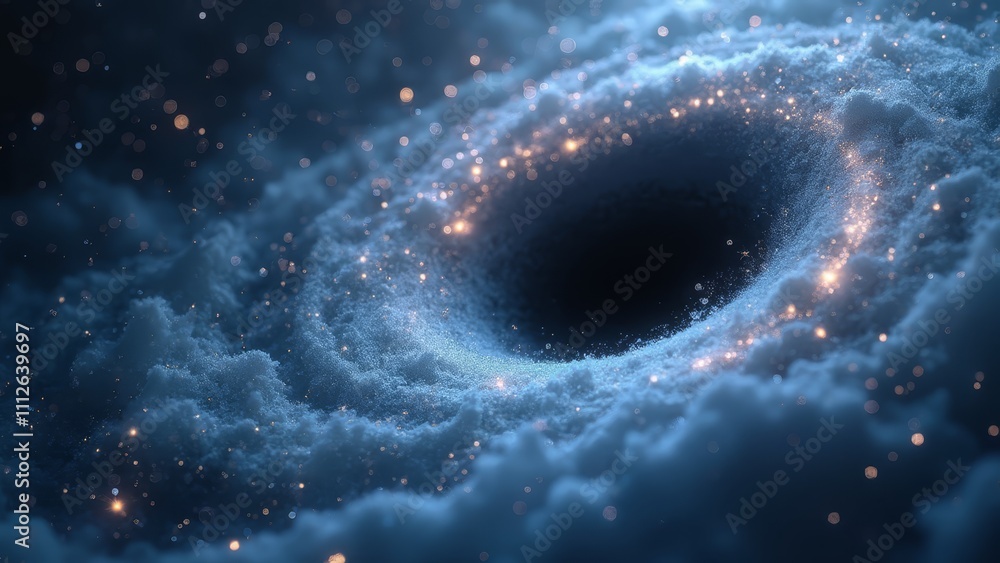 A black hole in the middle of a cloudy sky A black hole in the middle of a cloudy sky
