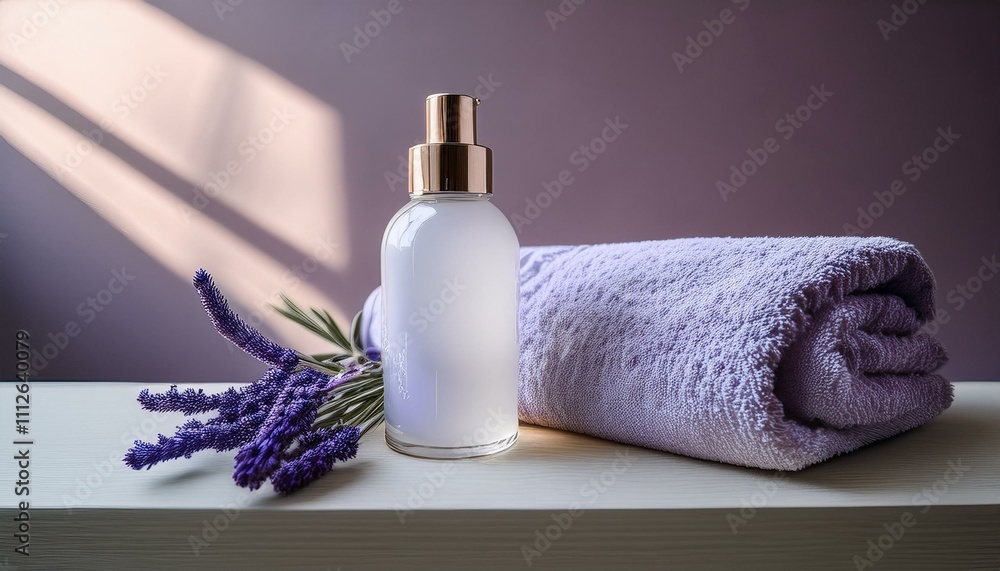 Lavender-scented body mist and a soft towel. Lavender-scented body mist and a soft towel.