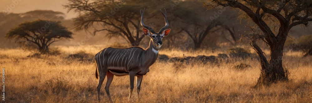 Majestic Greater Kudu at Sunset Majestic Greater Kudu at Sunset