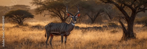 Majestic Greater Kudu at Sunset