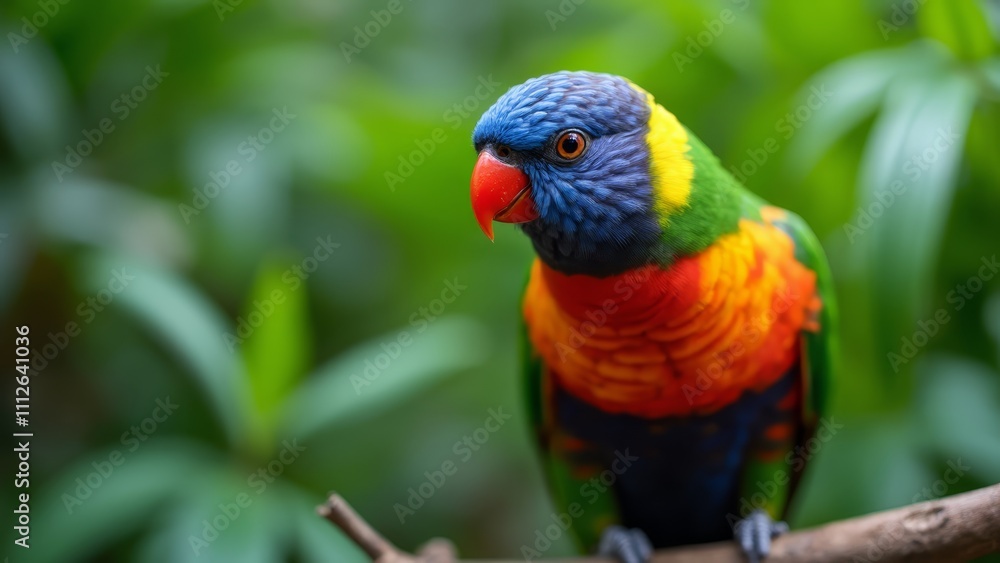 A colorful bird sitting on top of a tree branch A colorful bird sitting on top of a tree branch