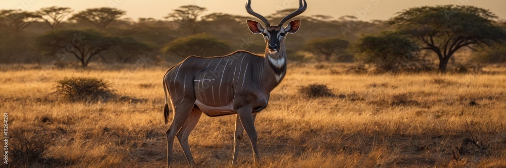 Majestic Greater Kudu at Sunset Majestic Greater Kudu at Sunset