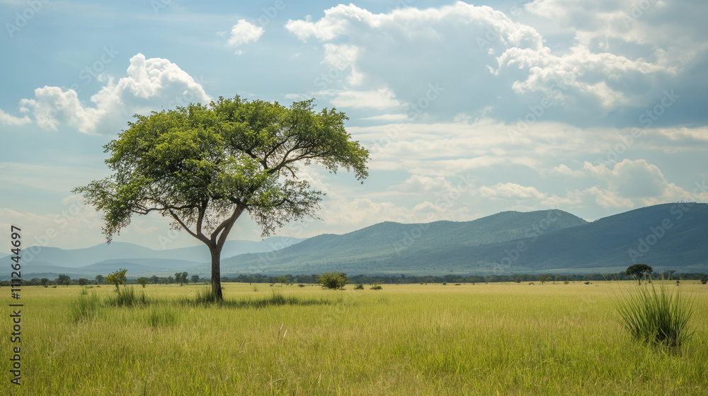 Fototapeta premium A beautiful landscape in the African savannah