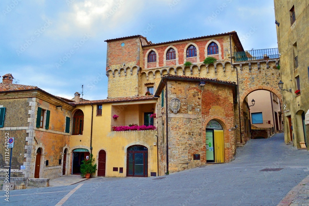 landscape of the old Tuscan village of San Casciano dei Bagni in the province of Siena, Italy landscape of the old Tuscan village of San Casciano dei Bagni in the province of Siena, Italy