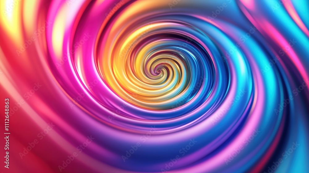 Obraz premium A vibrant swirling pattern of colorful hues creating a mesmerizing spiral effect.