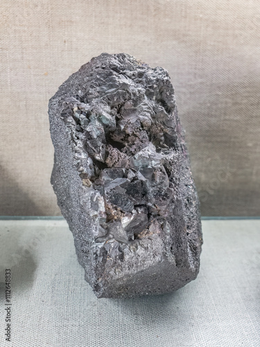 The mineral martite is a type of hematite. Pseudomorphosis of hematite by magnetite photo