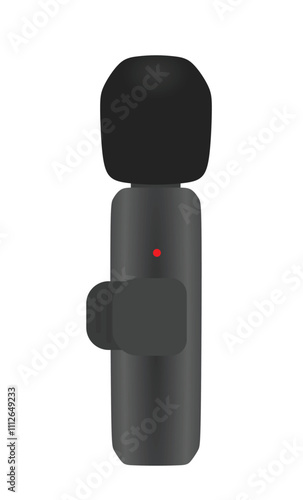 Lavalier small microphone. vector illustration