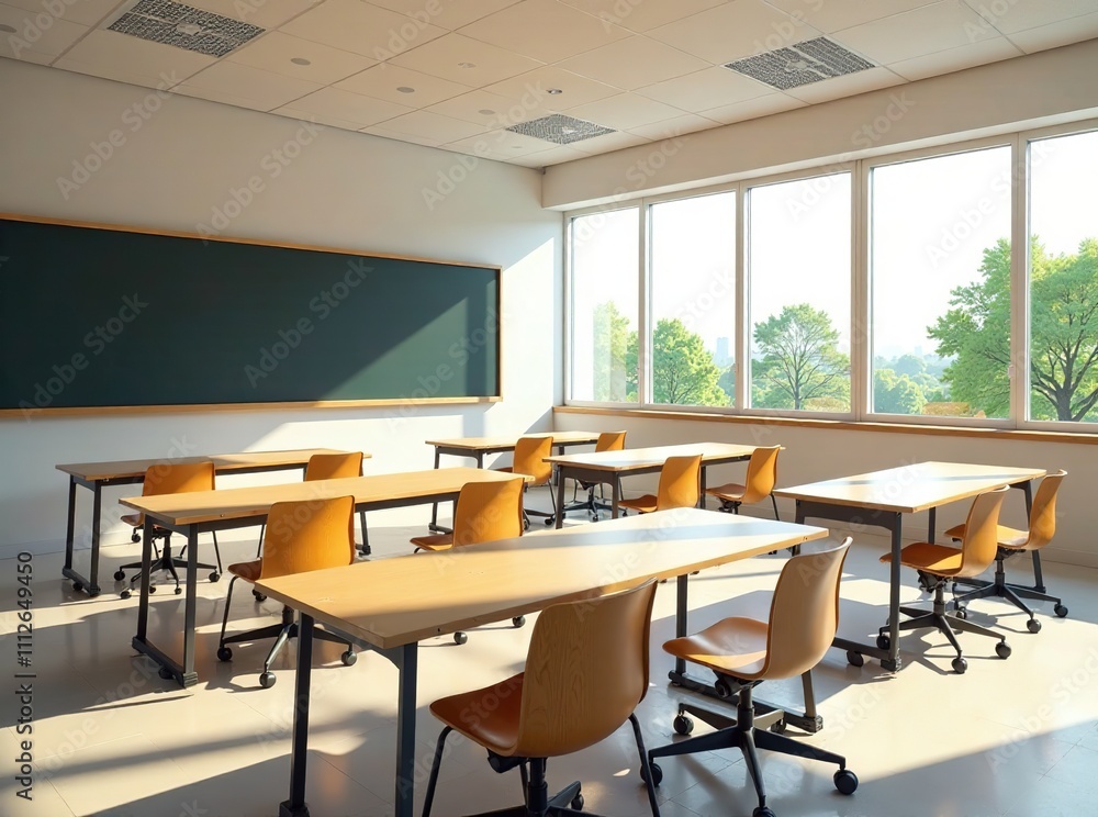 University Classroom 3D Rendering - Education, Learning, Modern Design University Classroom 3D Rendering - Education, Learning, Modern Design