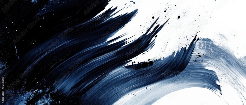 Abstract blue and white paint strokes creating a dynamic composition. Abstract blue and white paint strokes creating a dynamic composition.