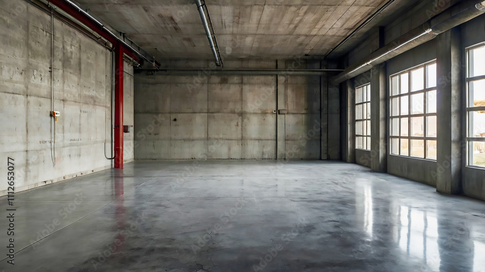 empty grey concrete floor and wall empty grey concrete floor and wall