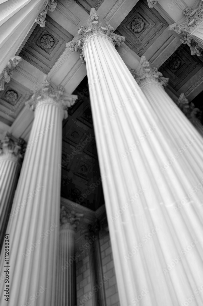 Columns in Bank or Museum Representing Success and Strong Business Columns in Bank or Museum Representing Success and Strong Business