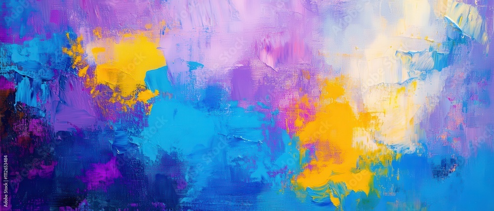 Abstract painting featuring vibrant colors and dynamic textures. Abstract painting featuring vibrant colors and dynamic textures.