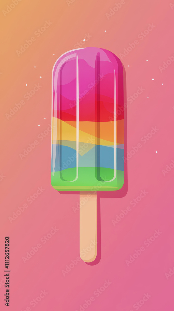 International Popsicle Day. cold ice cream. ice cream on a stick International Popsicle Day. cold ice cream. ice cream on a stick