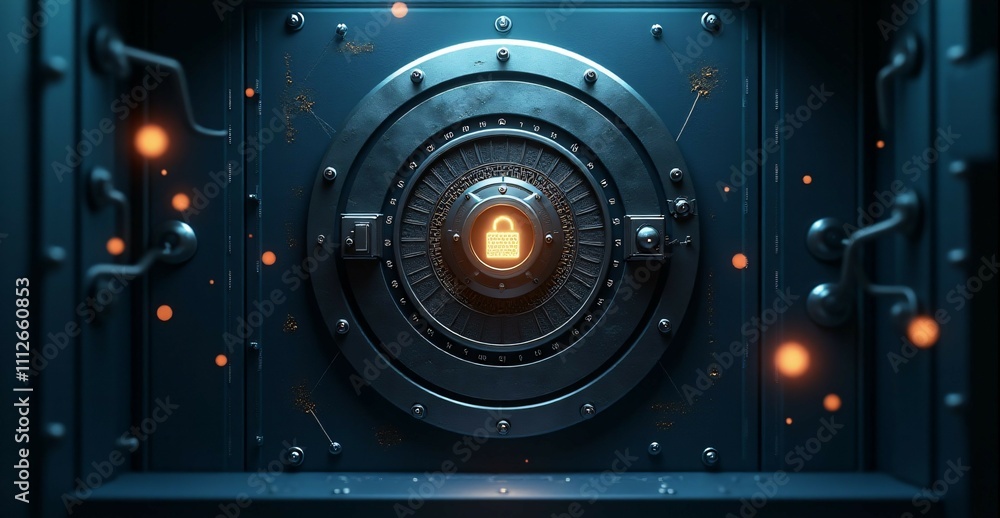 A digital vault with encryption symbols and glowing locks, symbolizing the secure storage of cryptocurrencies. A digital vault with encryption symbols and glowing locks, symbolizing the secure storage of cryptocurrencies.