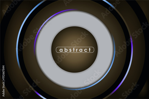 Brown abstract background, high-tech futuristic template technology. Vector illustration