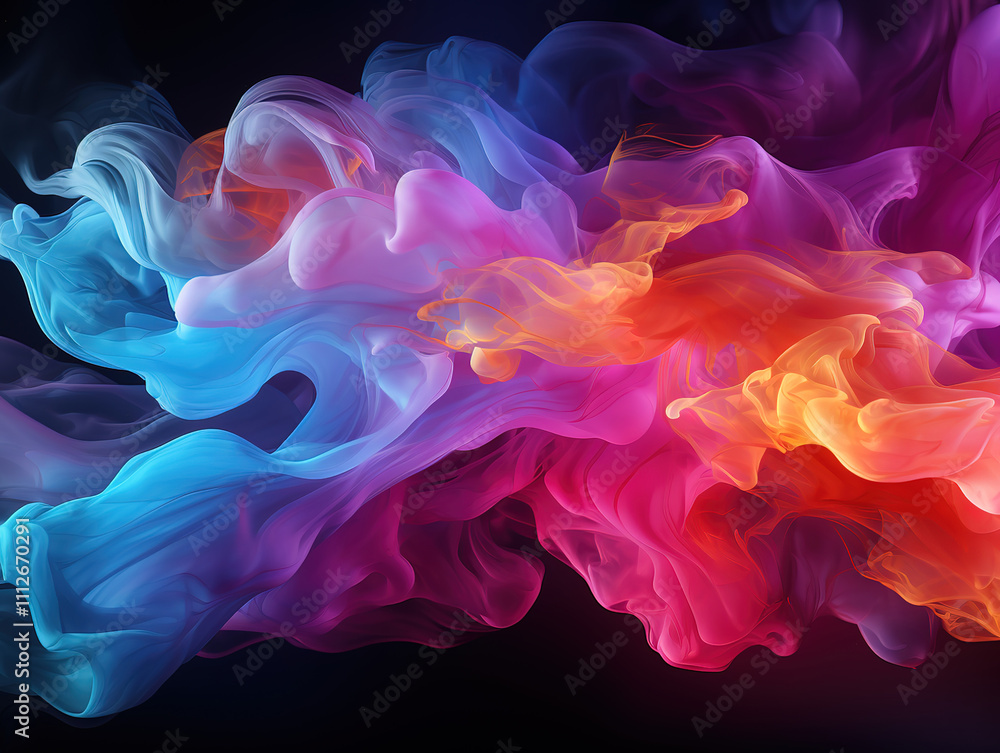 Obraz premium Vibrant Abstract Color Swirls