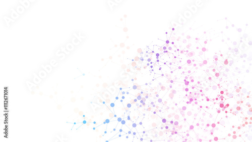 Molecules on gray background. Used for design healthcare, science and medicine background. DNA strand. Molecular structures
