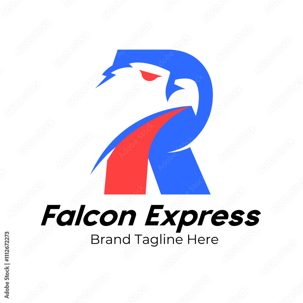 Fototapeta premium Logo Letter R Eagle ,Logo For Transportation,Delivery,Shipping and Express Delivery Business