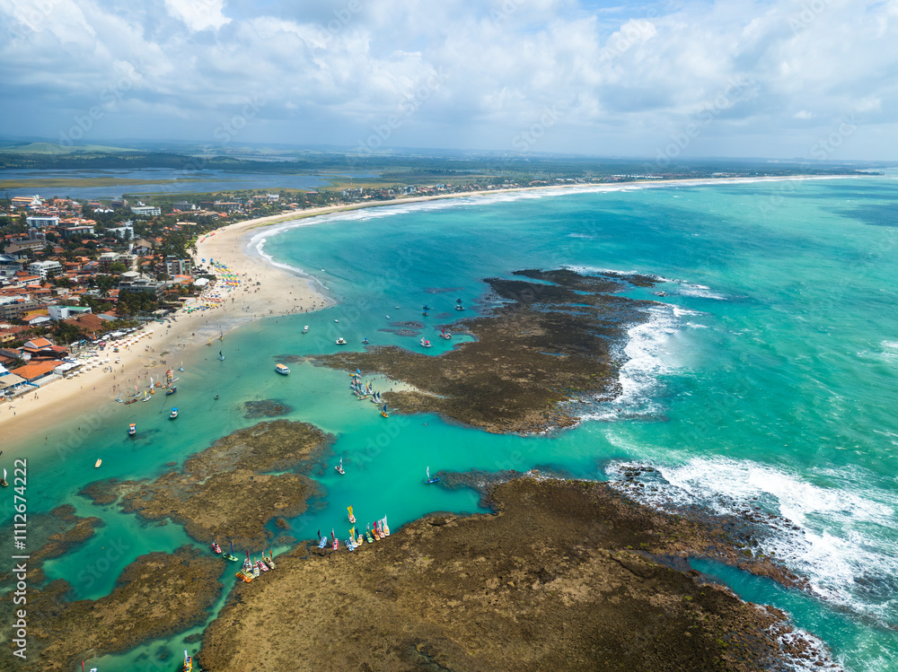 Obraz premium Porto de Galinhas, municipality of Ipojuca in the state of Pernambuco