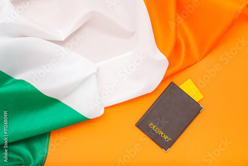 Flag of Ireland, passport a...