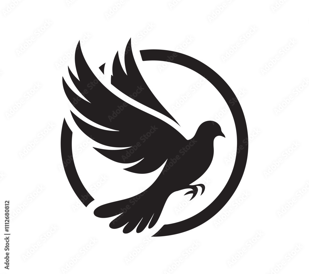 Dove silhouette vector art Dove silhouette vector art