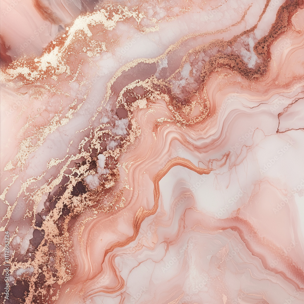 Obraz premium Backgrounds Rose Gold Marble Background