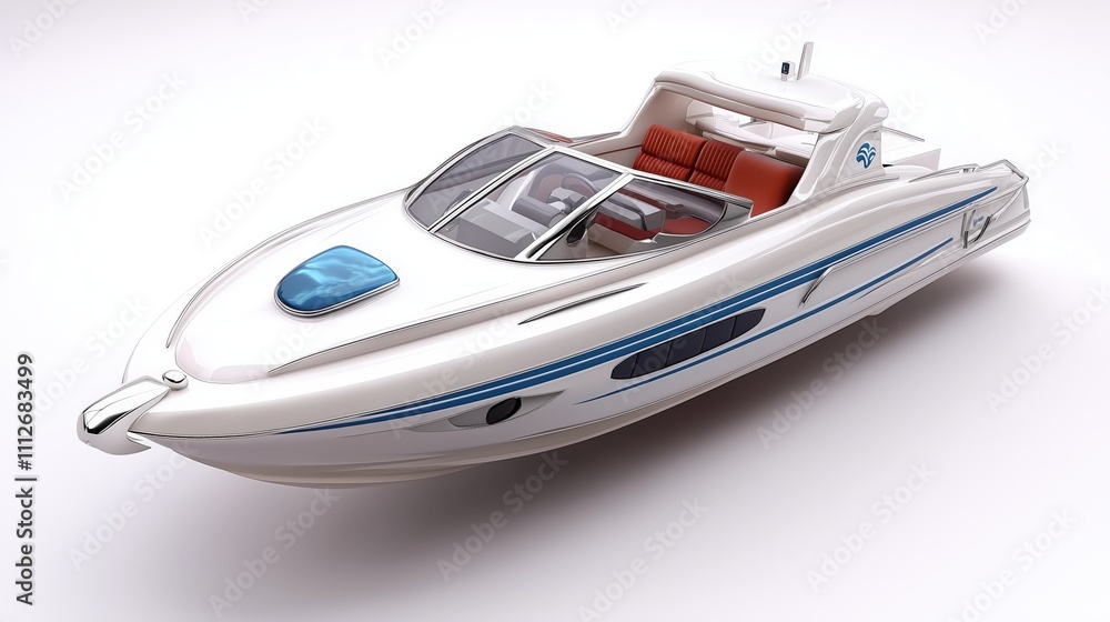 Sleek Modern White Motorboat Design
Sleek Modern White Motorboat Design
