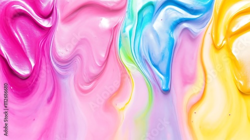 Abstract Swirling Pastel Colors Paint Texture