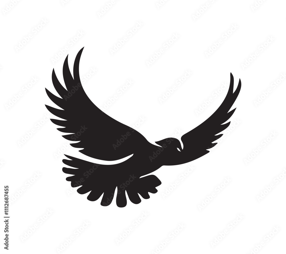 Obraz premium Dove silhouette vector art