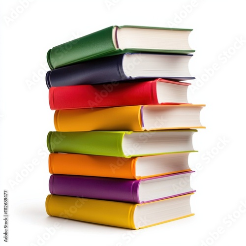 Wallpaper Mural Colorful stack of books for learning and inspiration home office image collection bright atmosphere close-up shot, isolated on white background Torontodigital.ca