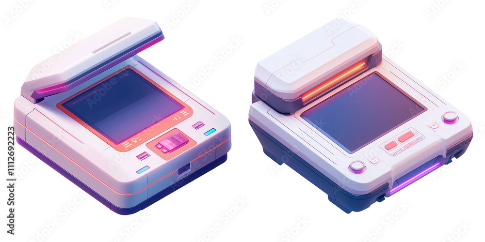 3D document scanner - Set Isolated On Transparent Background PNG 3D document scanner - Set Isolated On Transparent Background PNG