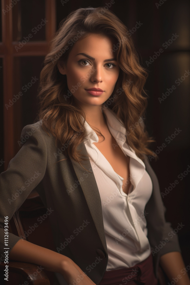 Fototapeta premium confident women businesswoman Generative AI