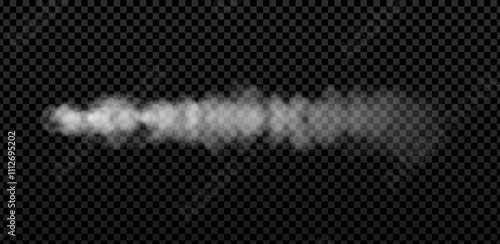 3d horizontal rocket trail.