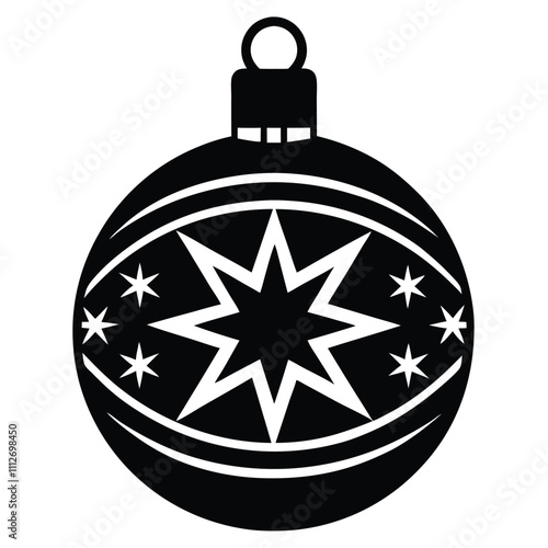 Christmas ball vector silhouette 