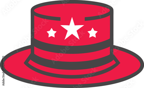 patriotic hat vector illustration 