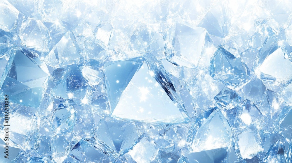 Obraz premium Frozen Beauty: Detailed Close-Up of Frosted Ice with Intricate Crystalline Veins