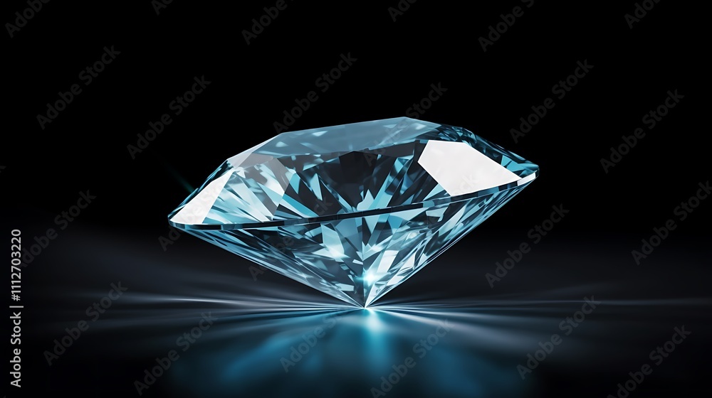 A Brilliant Blue Diamond Gleams in Darkness A Brilliant Blue Diamond Gleams in Darkness