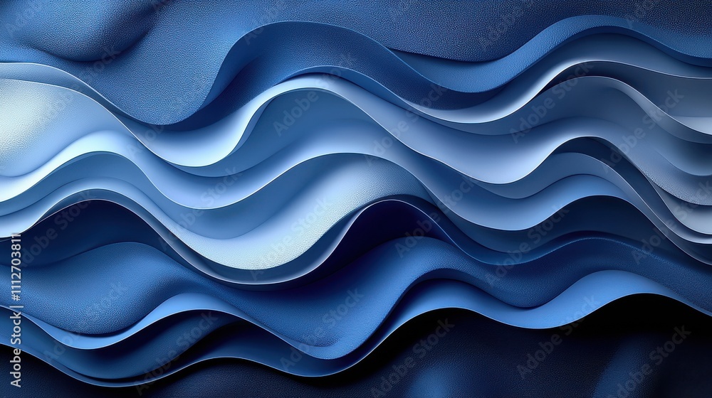 Abstract wave patterns in shades of blue create a calming and dynamic visual experience Abstract wave patterns in shades of blue create a calming and dynamic visual experience