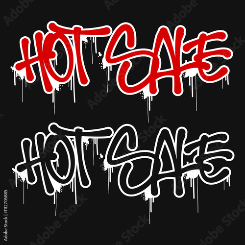 Sale tag in graffiti style. Simple and urban tag