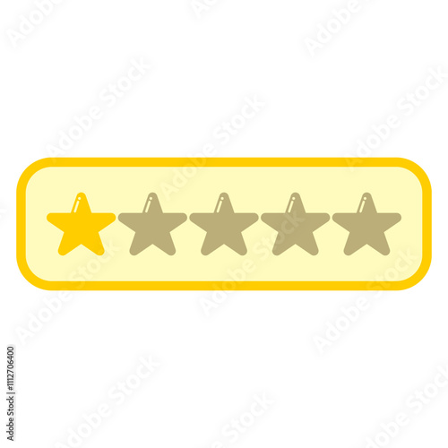 One golden star rating review