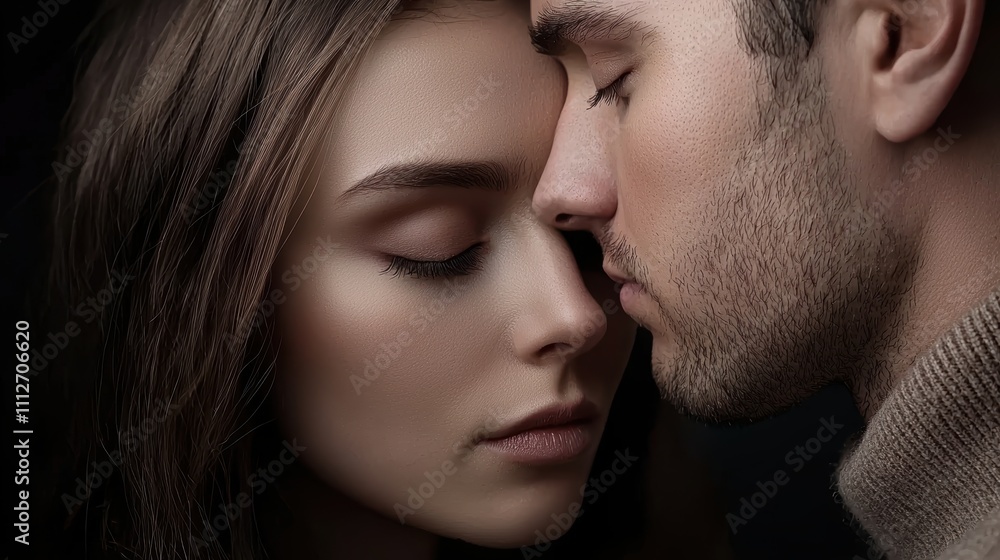 Emotional couple with the man consoling a tearful woman dramatic and touching visual ideal for themes of grief, support, and resilience Emotional couple with the man consoling a tearful woman dramatic and touching visual ideal for themes of grief, support, and resilience