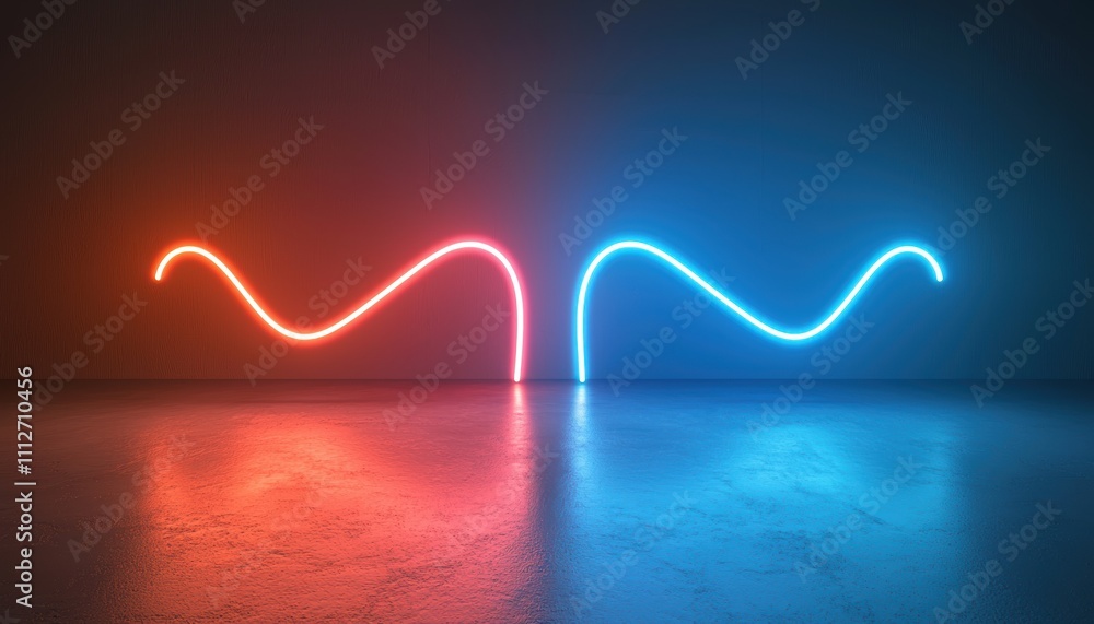 Dynamic neon streaks of light in contrasting blue and red tones glowing on a dark backdrop powerful symbol of speed progress and energy flow Dynamic neon streaks of light in contrasting blue and red tones glowing on a dark backdrop powerful symbol of speed progress and energy flow