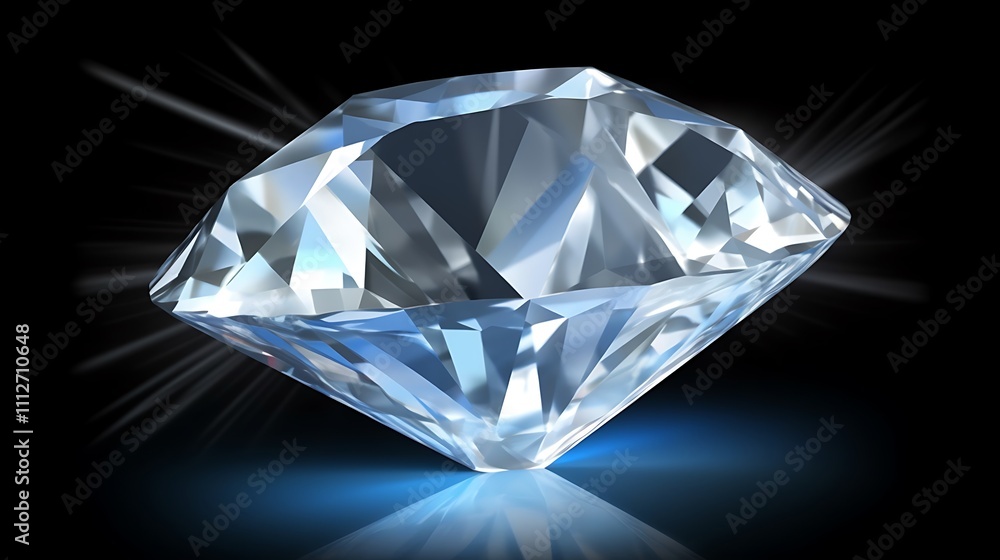A Sparkling Diamond Reflecting Light Beautifully A Sparkling Diamond Reflecting Light Beautifully