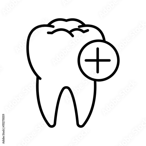 Tooth icon .color editable .on white background