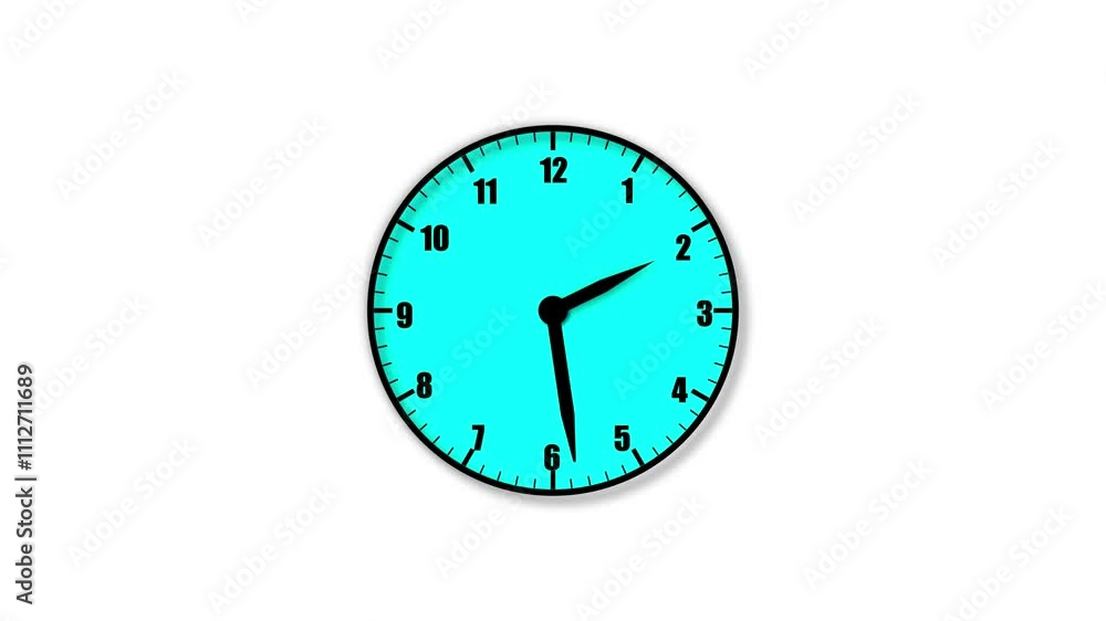 Time clock icon for watch design, flat style, timer, wall clock animation counterclockwise. Time clock icon for watch design, flat style, timer, wall clock animation counterclockwise.