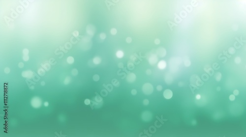 Abstract Green Background With Soft Bokeh Lights