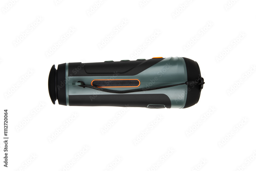 Modern monocular thermal imager isolate on a white background. A device for fixing thermal radiation. Modern monocular thermal imager isolate on a white background. A device for fixing thermal radiation.