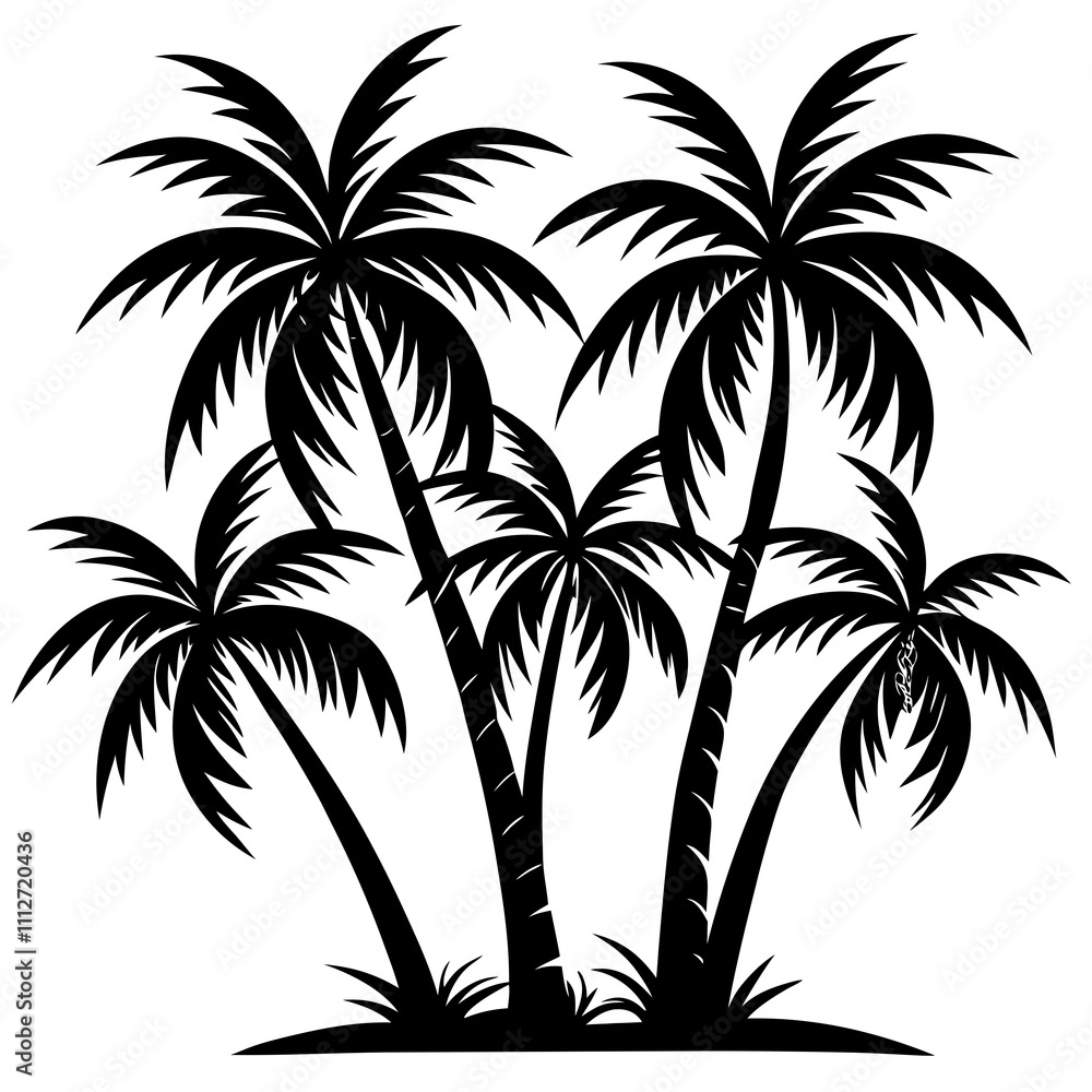 Obraz premium palm tree silhouettes